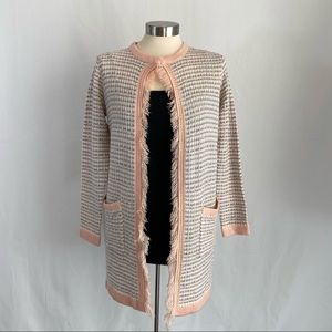 Pastel Crochet Cardigan Duster